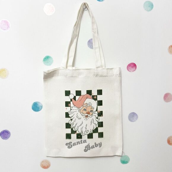 Vintage Santa Canvas tote bag - Picture 1 of 4